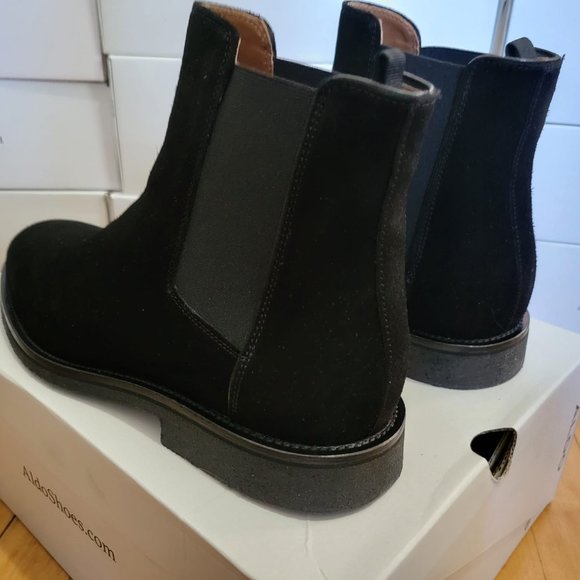Aldo Men's Bentworth in Black Leather Chelsea Boots. - Picture 5 of 9